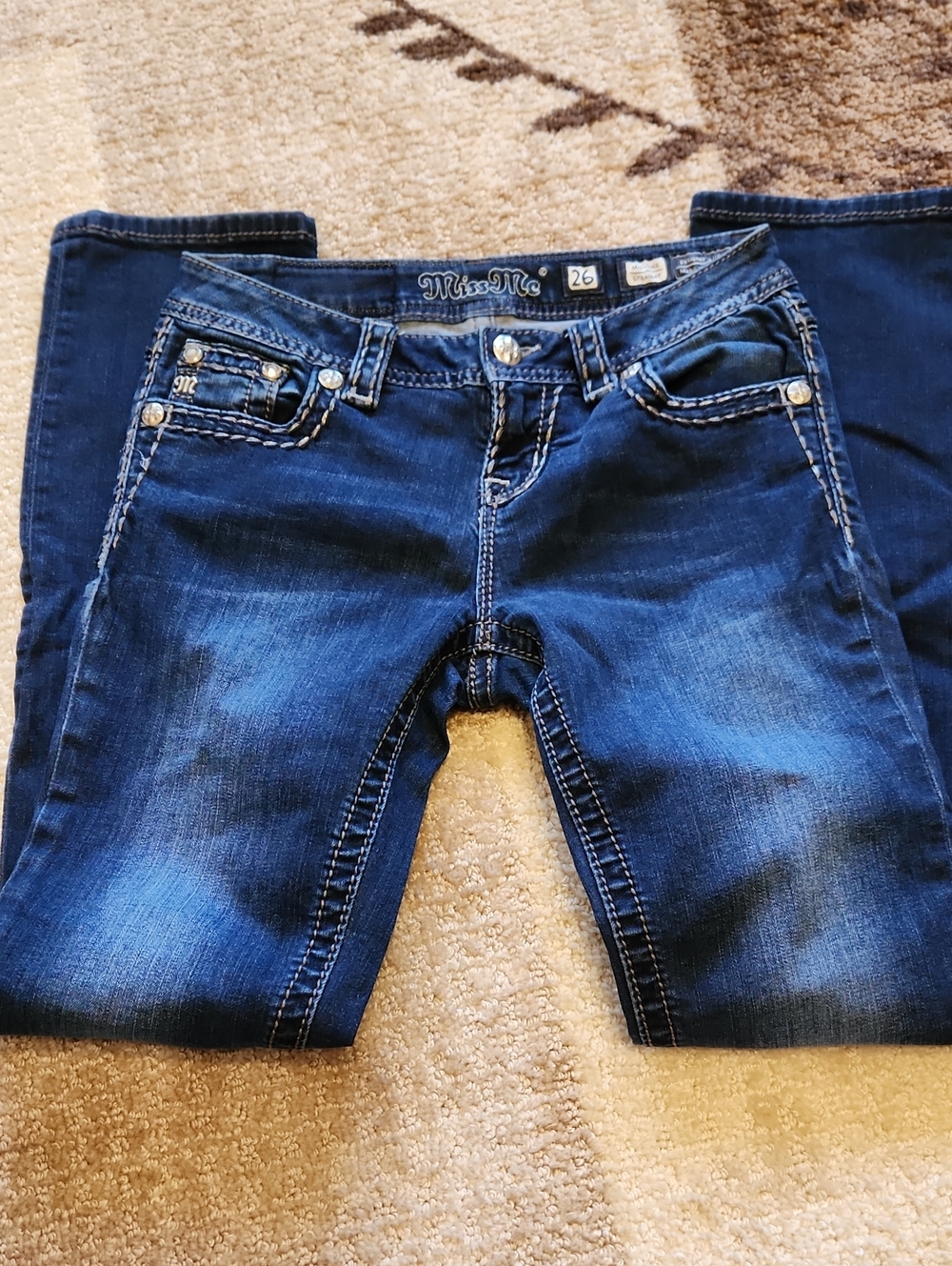 Miss Me Dark Blue Stretch Jeans